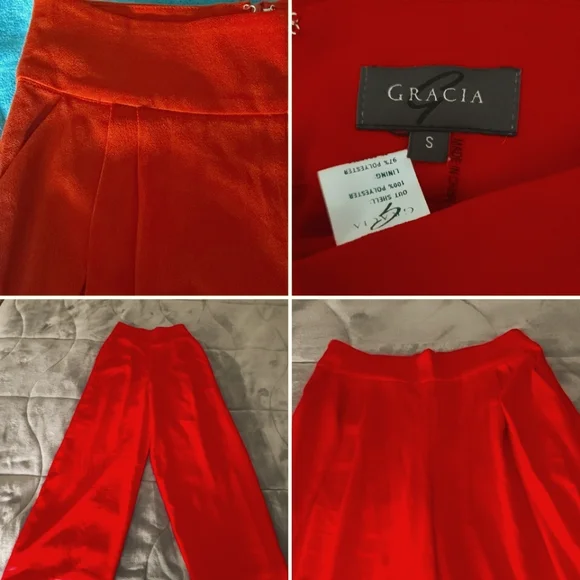 Red Rose Petal Pants - Picture 1 of 1